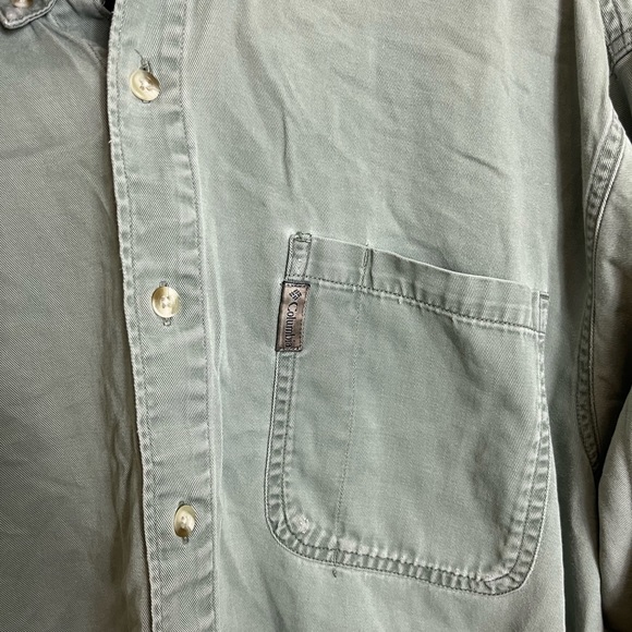 Vintage Columbia Cotton Button Down Shirt Sz L - Picture 5 of 9